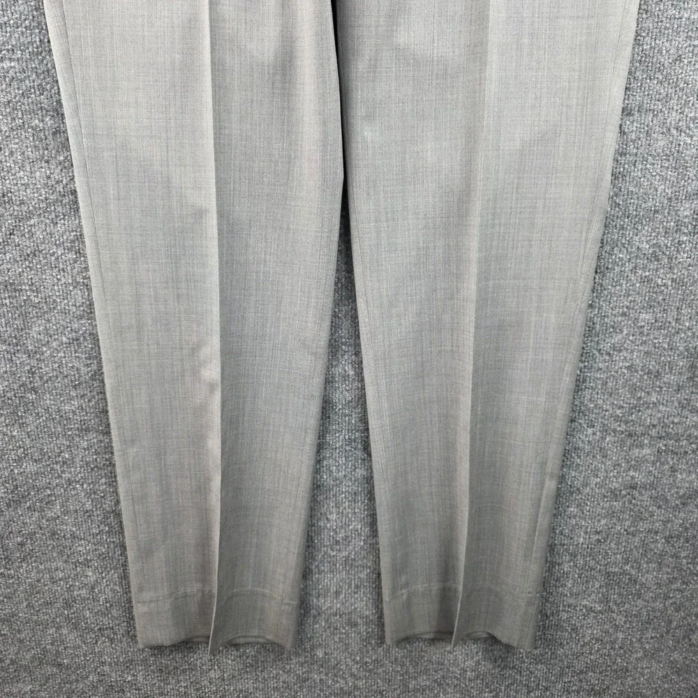 Peter Millar Mens Size 35‎ Gray 100% Wool Flat Front Dress Pants Slacks MS17B99